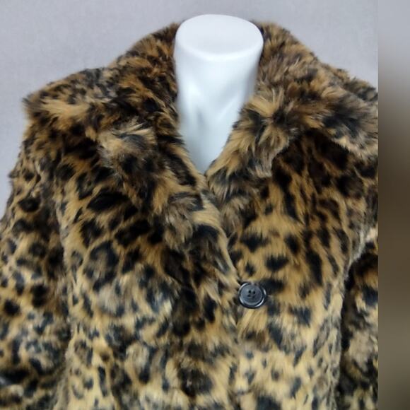 J. Crew Faux-fur leopard coat Size XXS - Picture 11 of 16